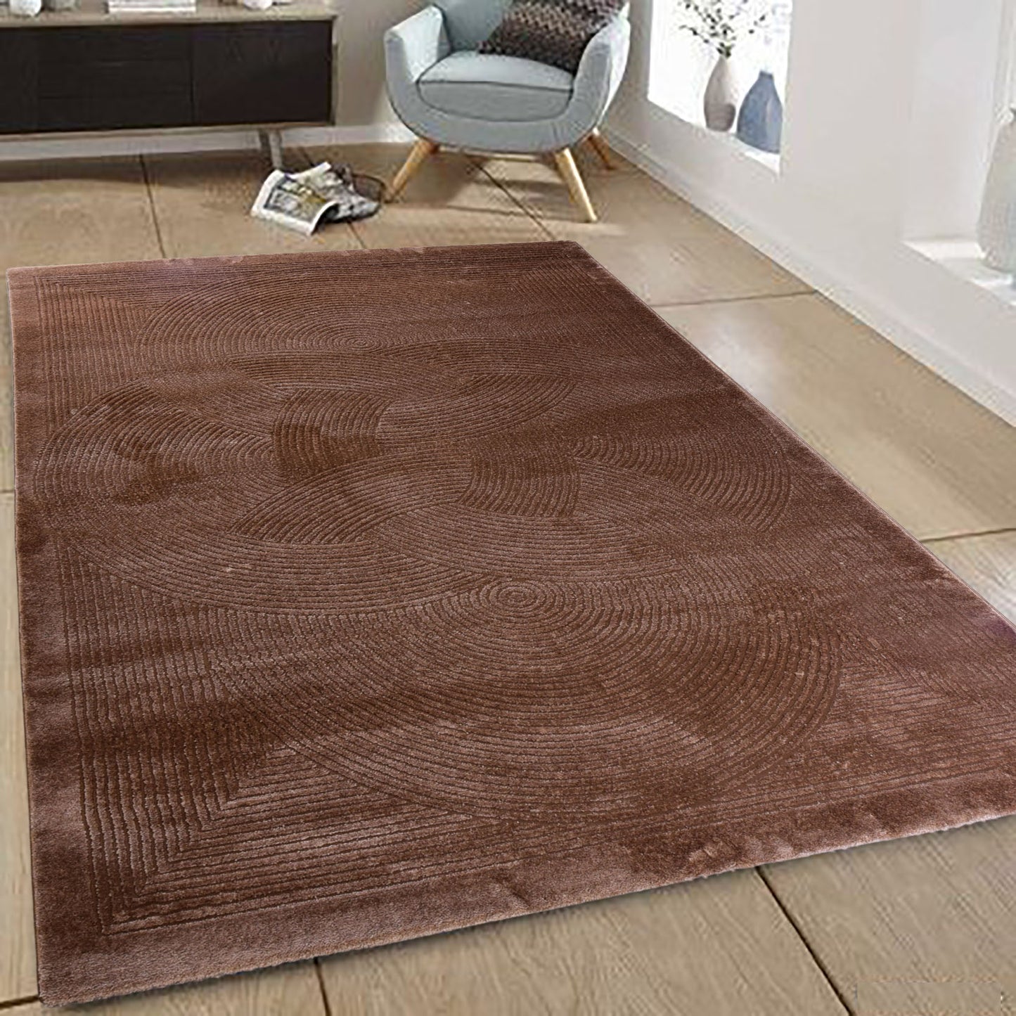 L.Brown/Beige Modern Carpet
