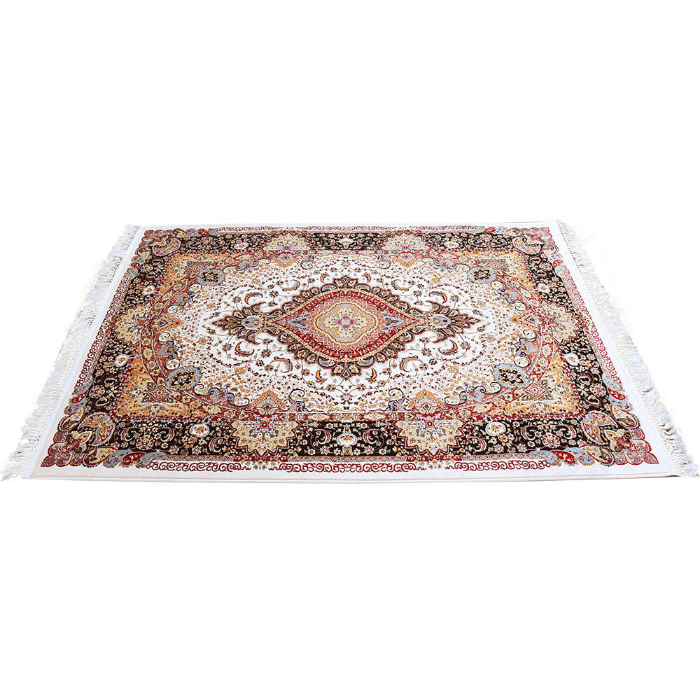 Cream & Navy Abrisham Traditional Carpet