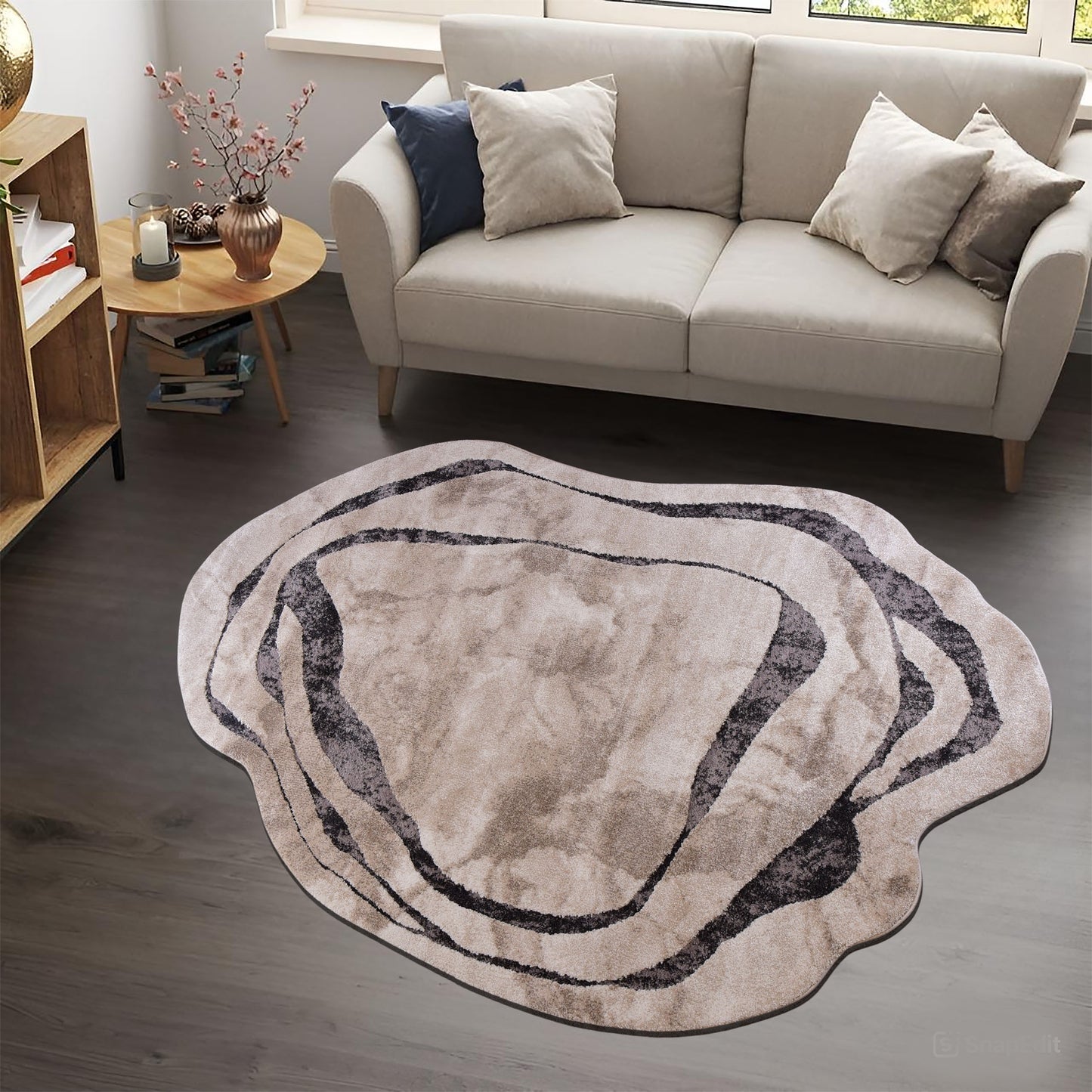 Kemik/Cream Shaped Carpet