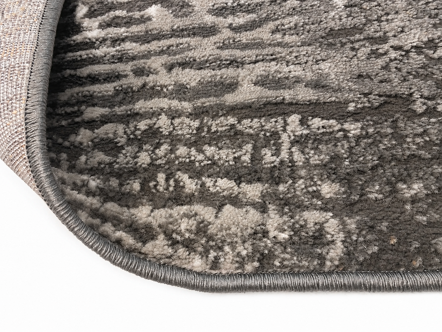 Modern Grey Abstract Carpet for Living Room 5x7 | Lara Collection | Soft Polypropylene Area Rug by Galicha
