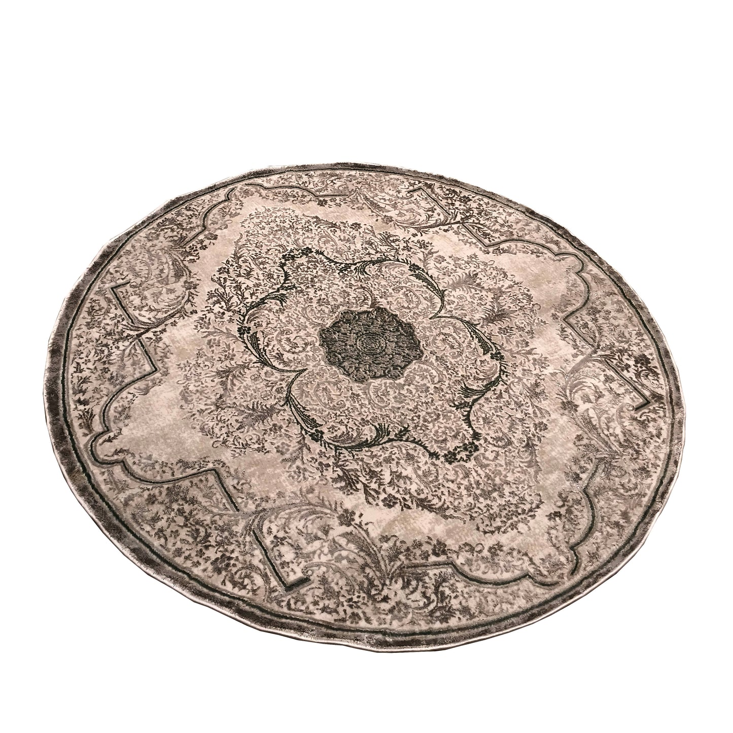 S.White P.Green Round Carpet