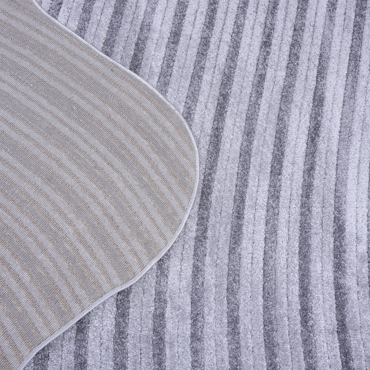 Grey/D.Grey Shaped Carpet