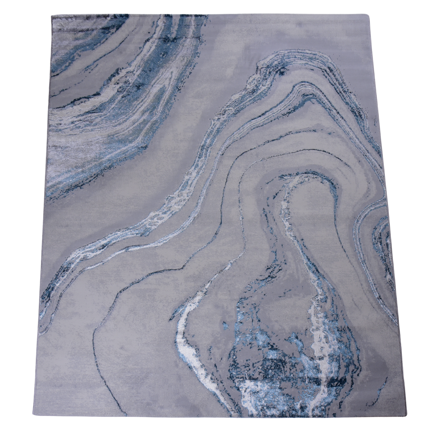 L.Grey/Blue Modern Carpet