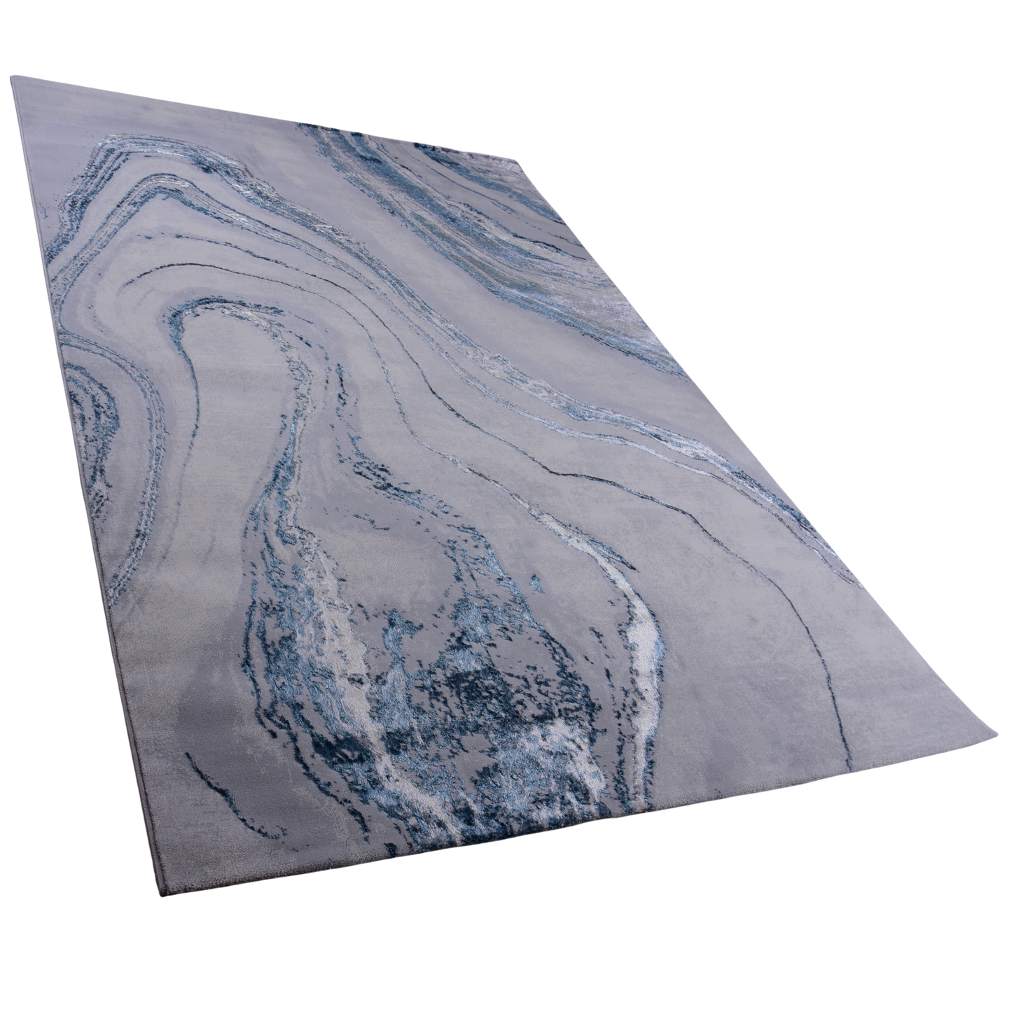 L.Grey/Blue Modern Carpet