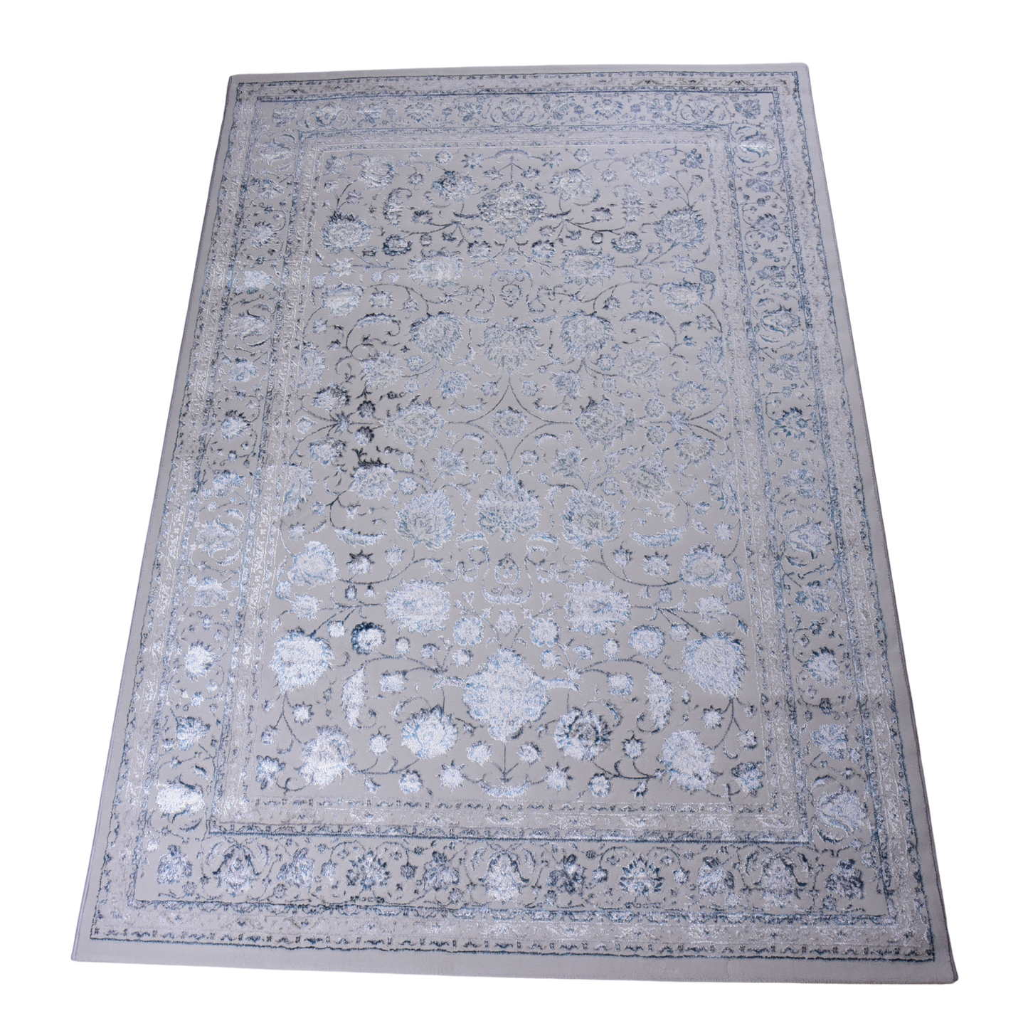 L.Grey/Blue Contemporary Carpet