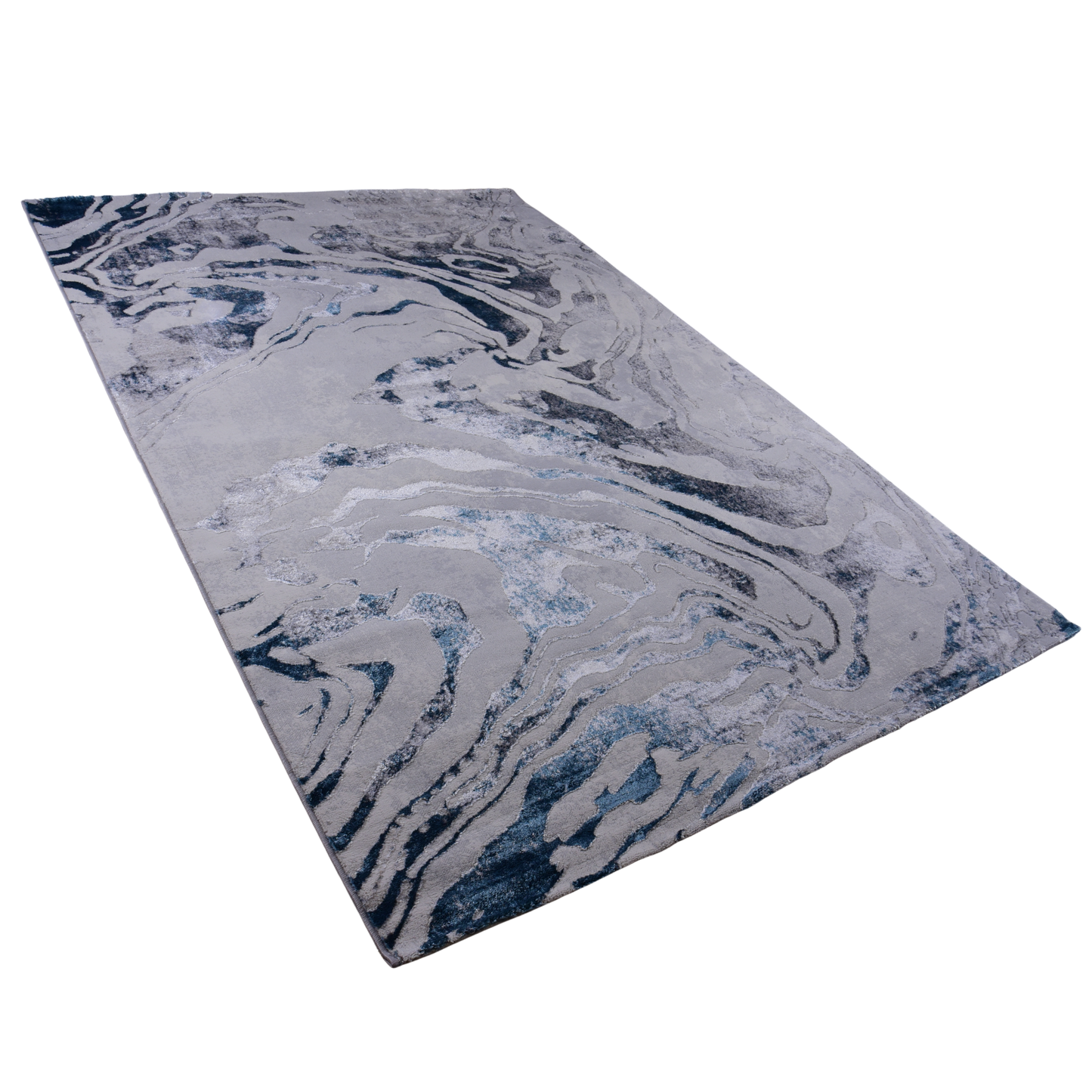 L.Grey/Blue Modern Carpet