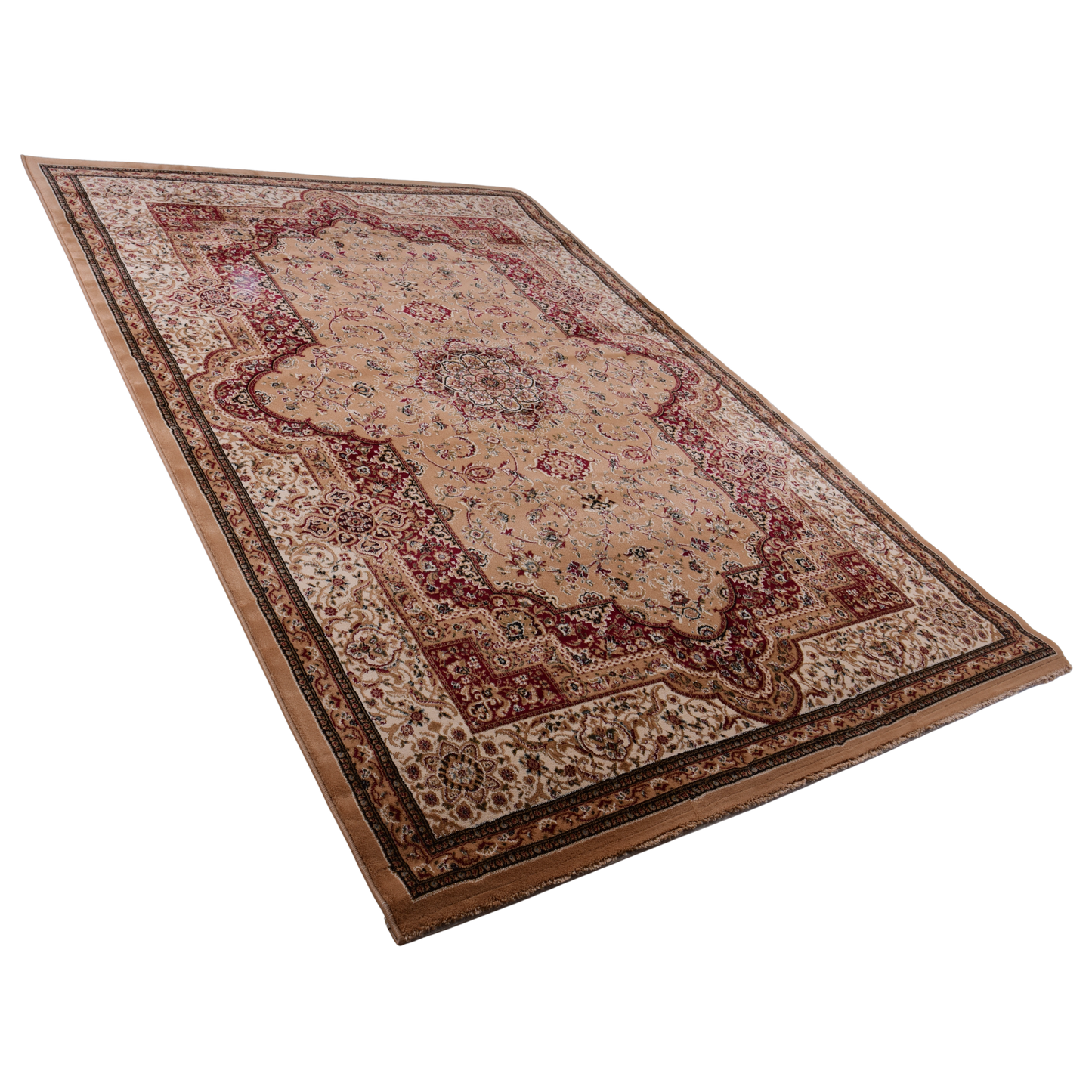 Beige/Cream Traditional Carpet