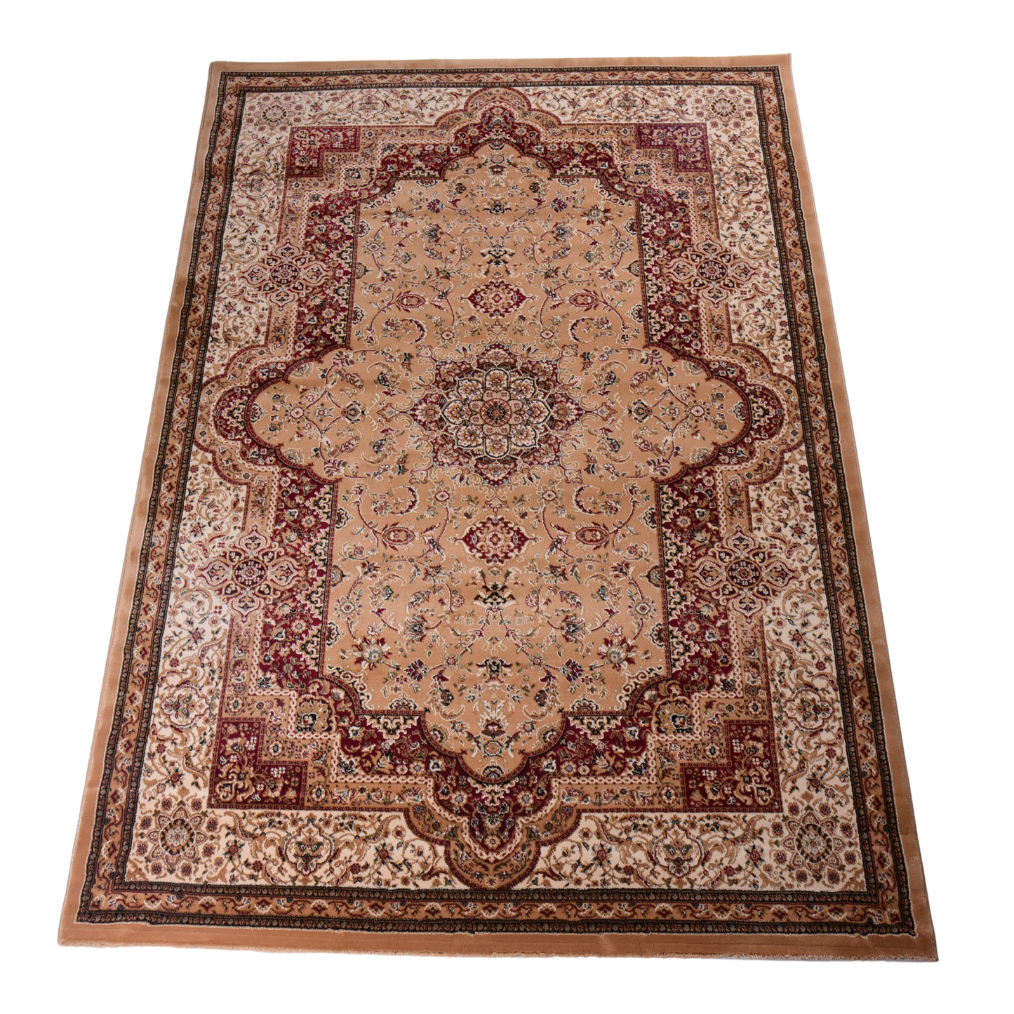 Beige/Cream Traditional Carpet