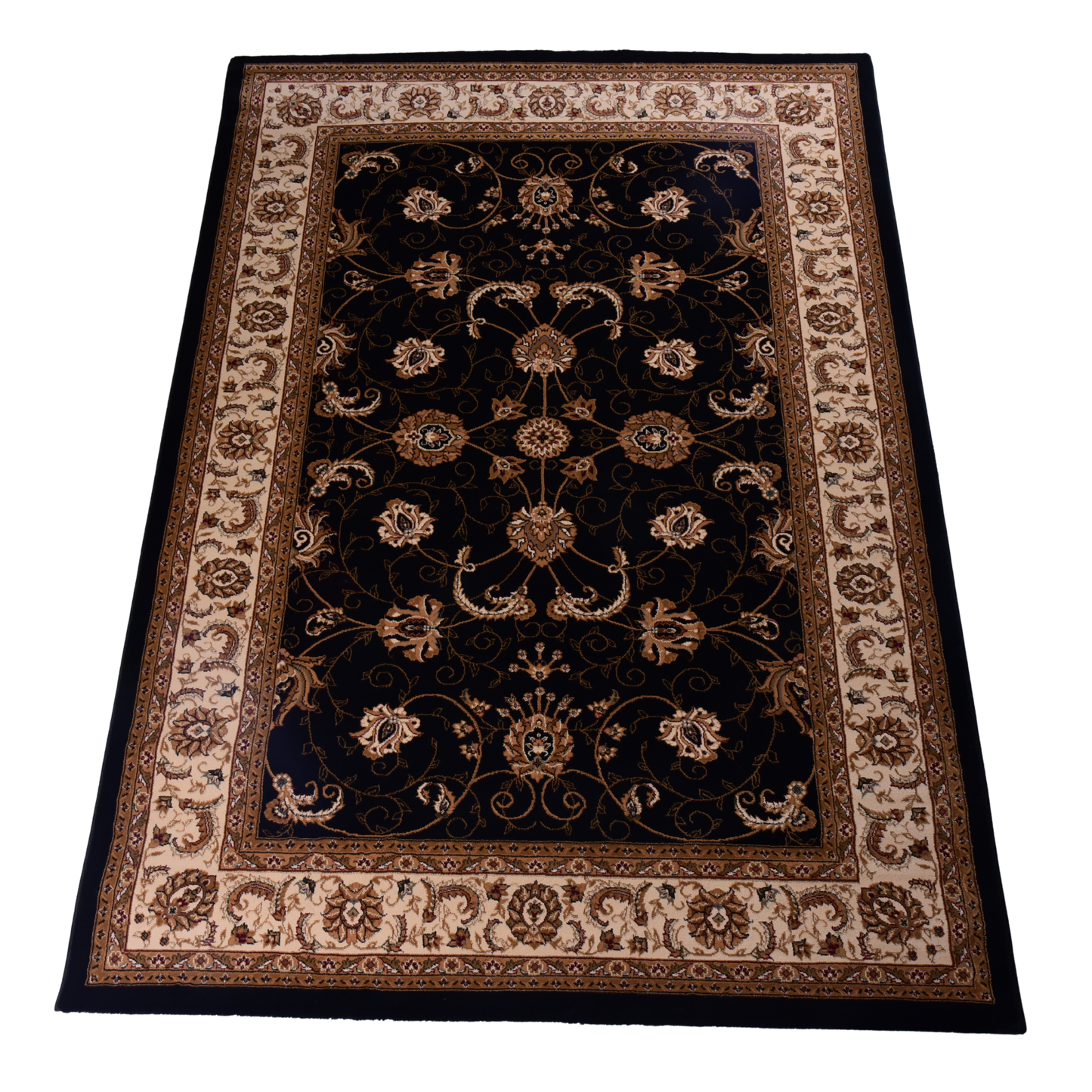 Black/Cream Traditional Carpet
