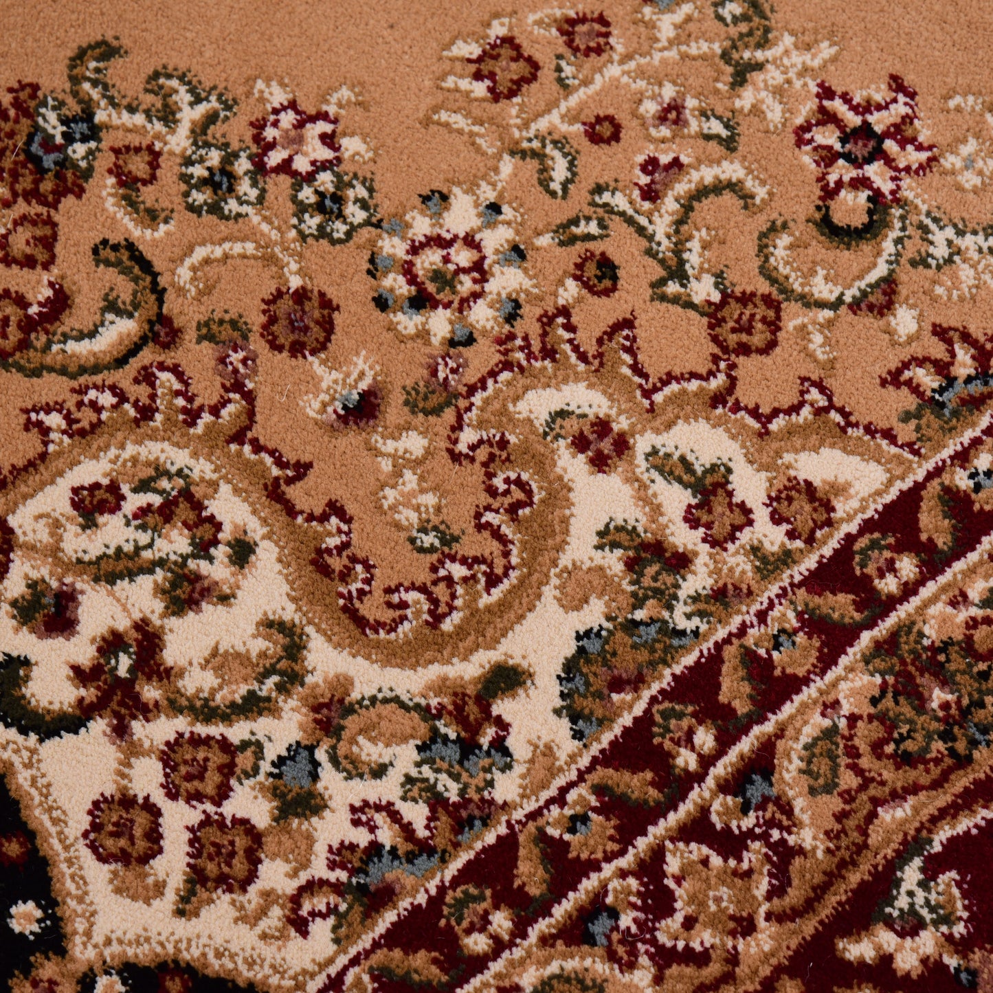 Beige/Red Traditional Carpet
