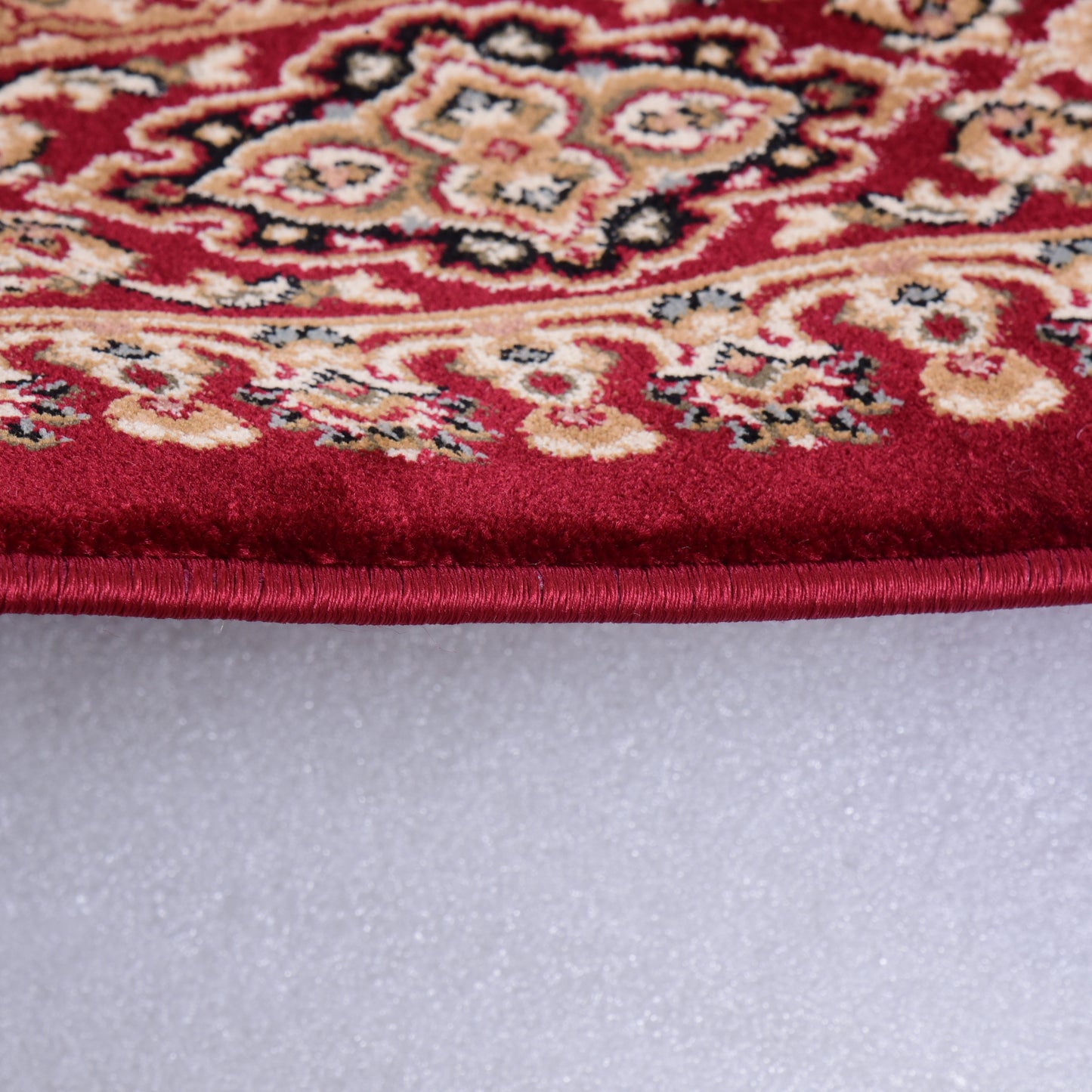 Beige/Red Traditional Carpet
