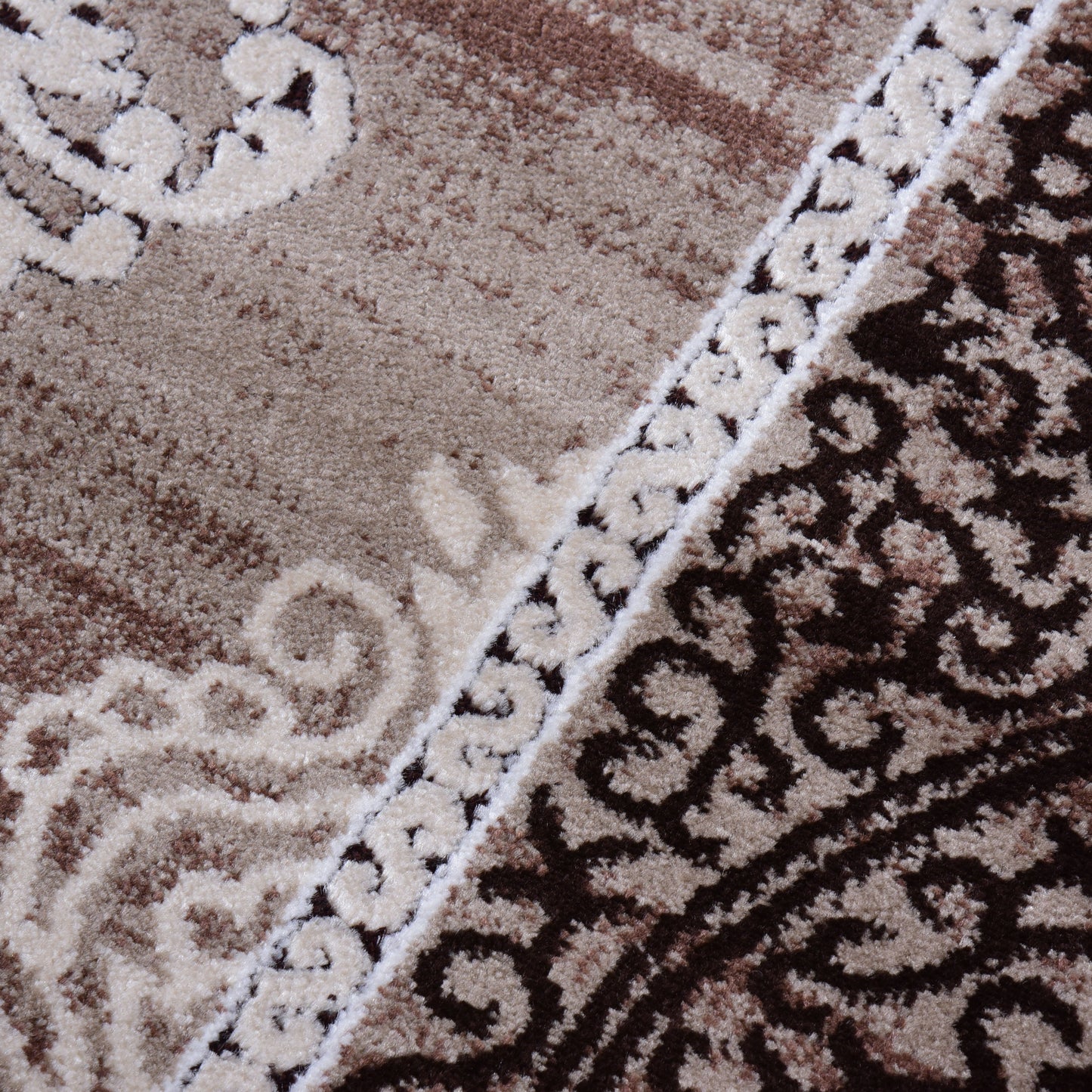L.Brown/D.Beige Modern Carpet