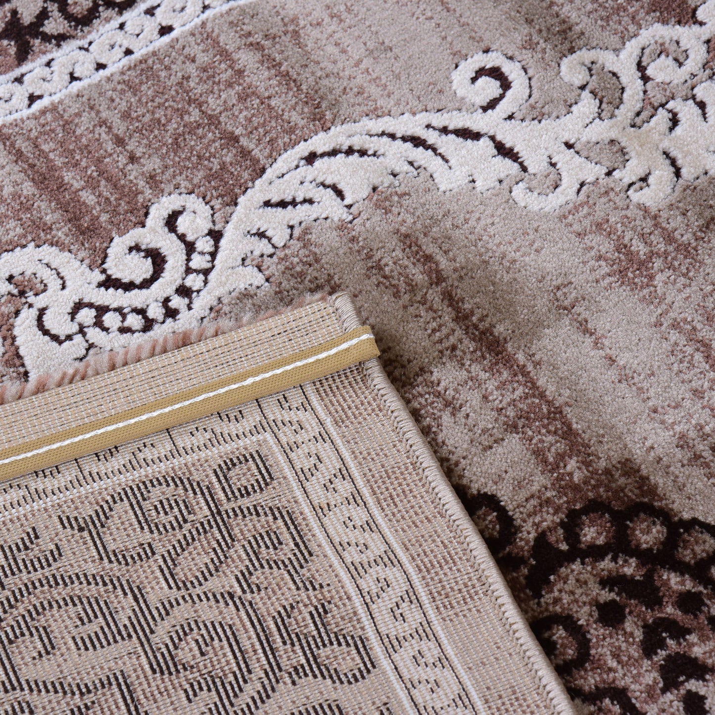 L.Brown/D.Beige Modern Carpet