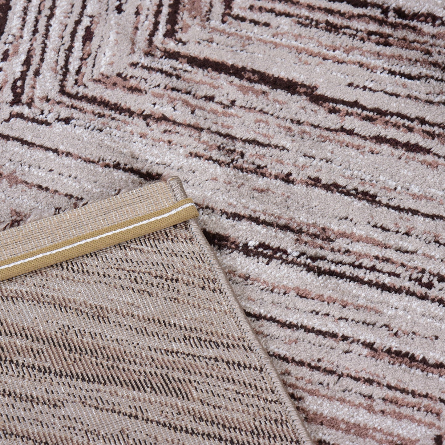L.Brown/D.Beige Modern Carpet