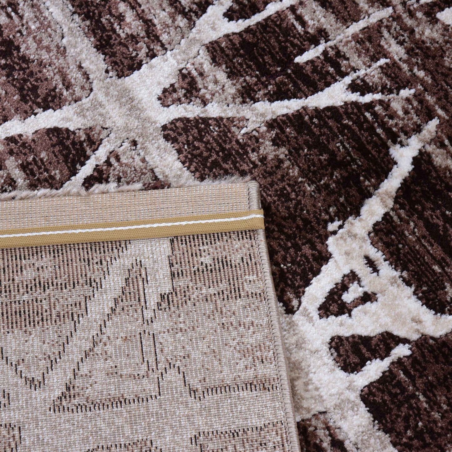 D.Beige/L.Brown Modern Carpet