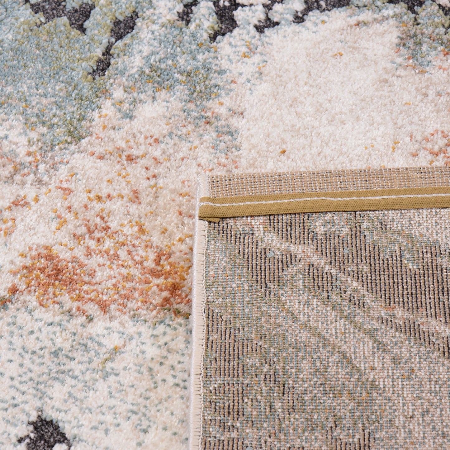 Aqua/Cream Modern Carpet