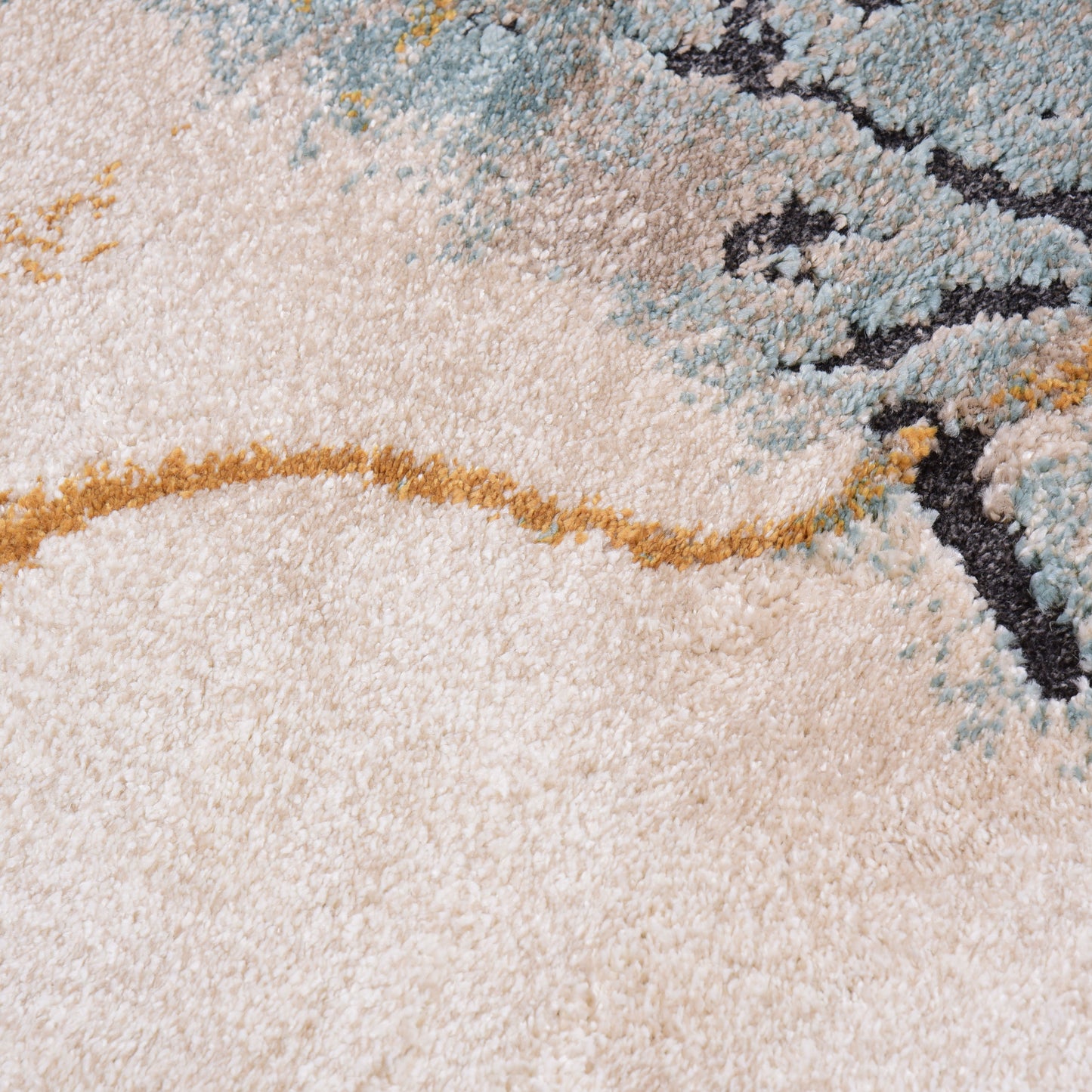 Aqua/White Modern Carpet