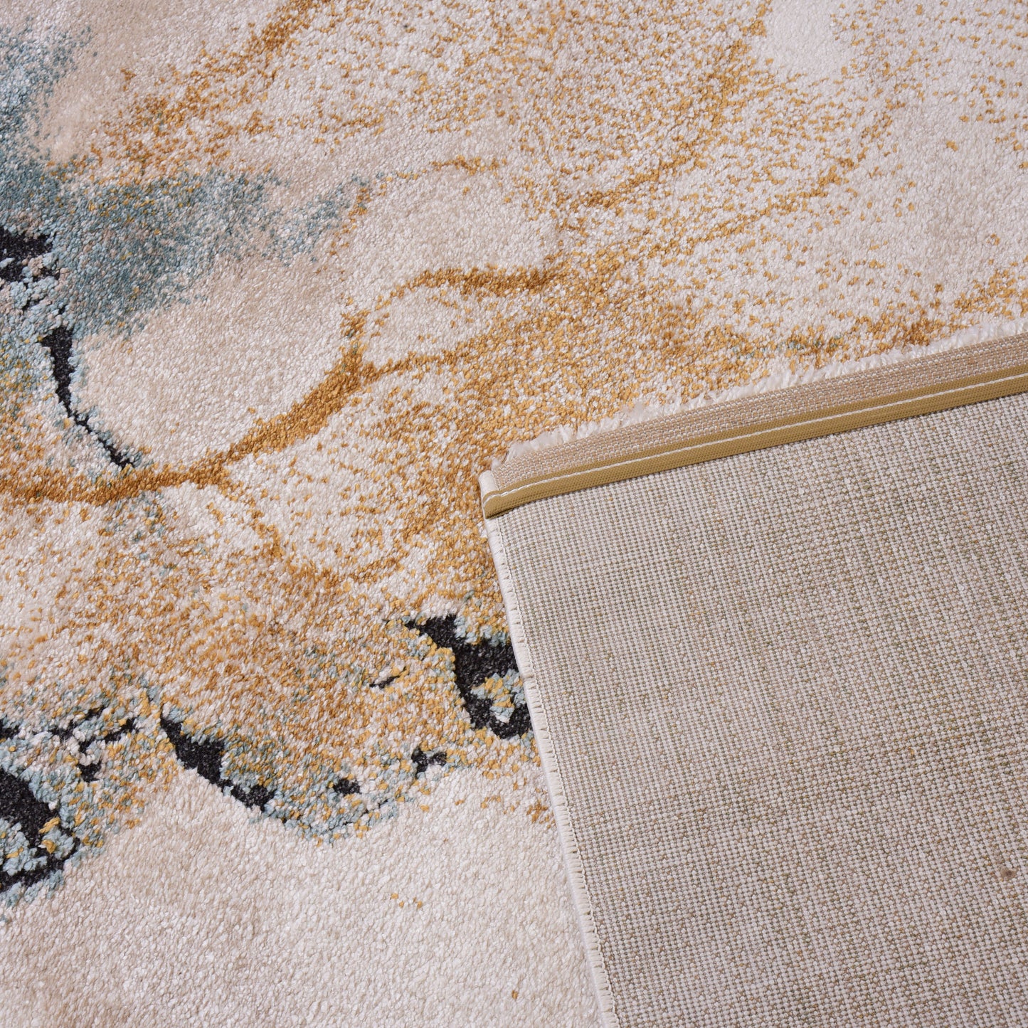 Aqua/White Modern Carpet