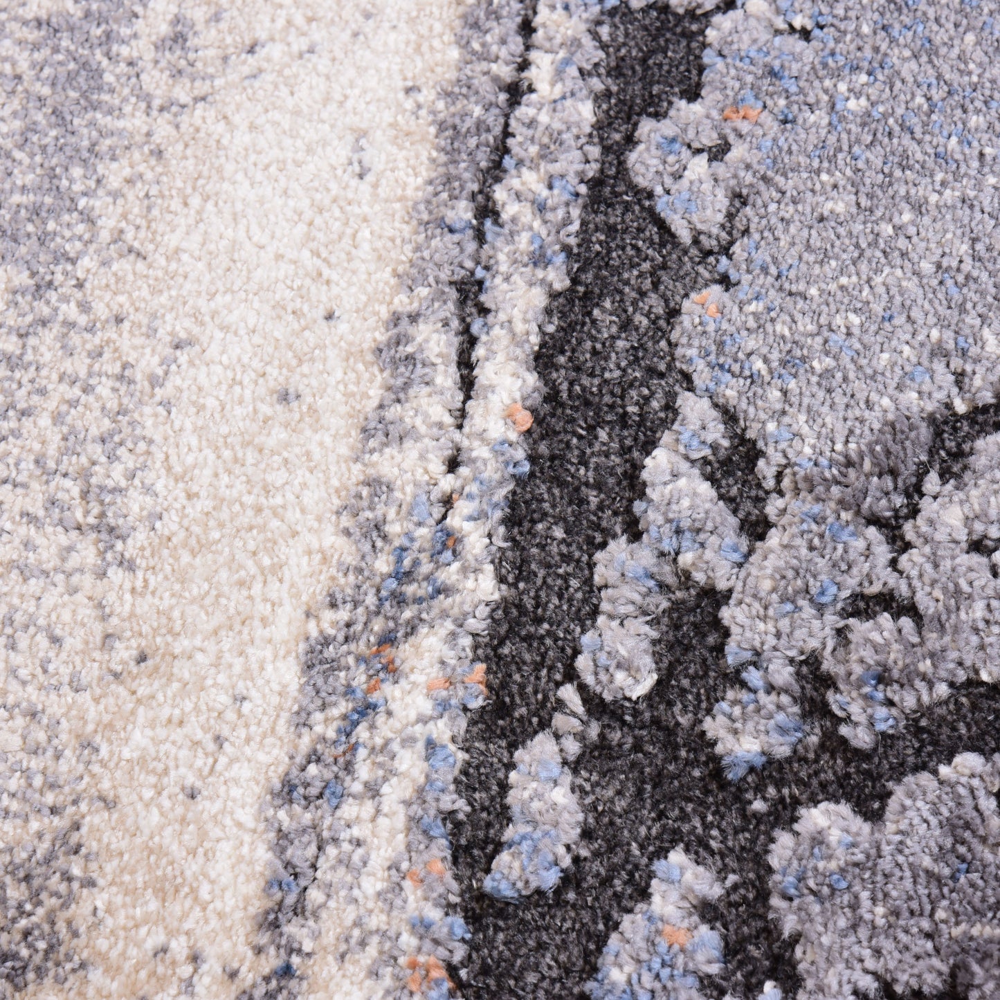 Blue/Cream Modern Carpet