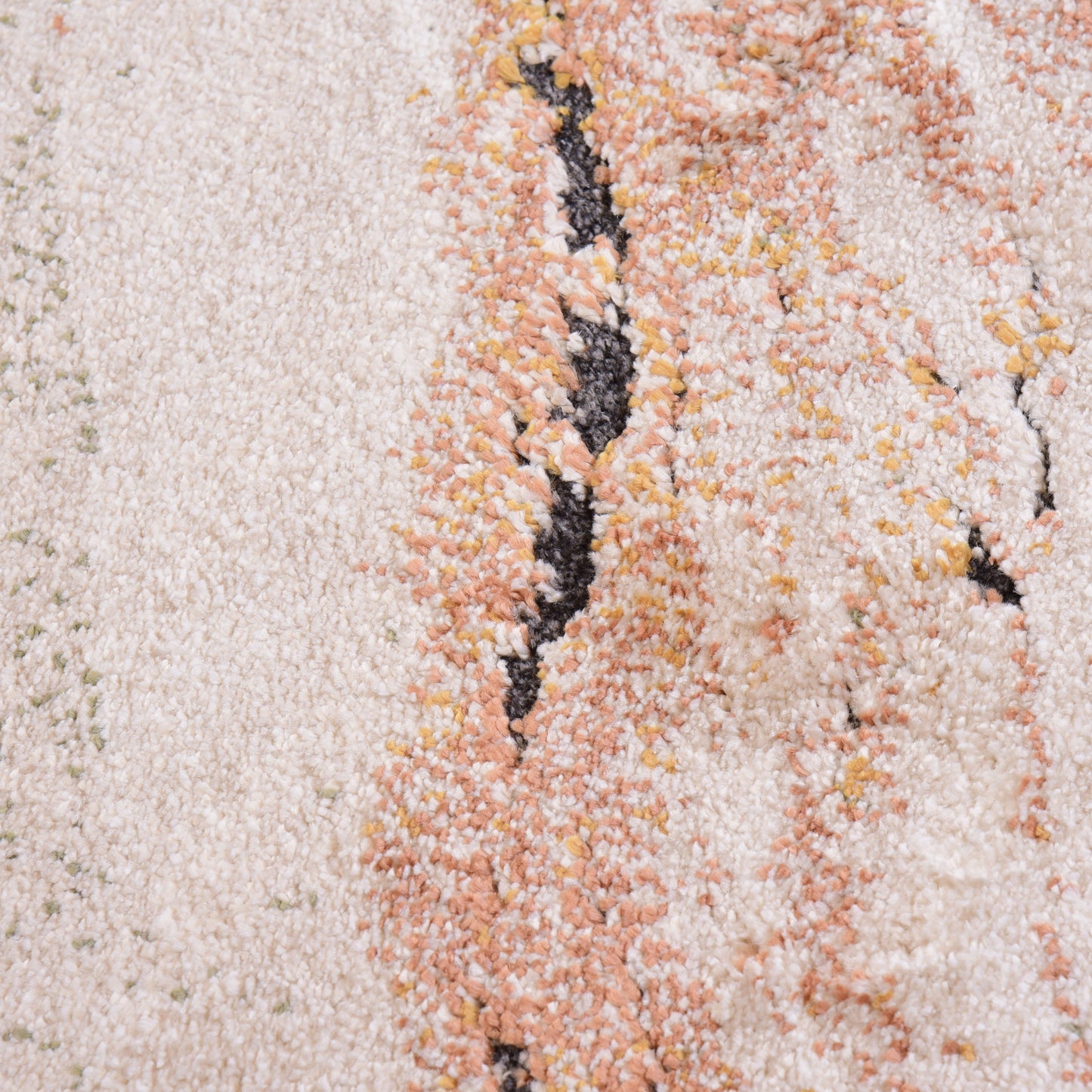 Orange/Cream Modern Carpet