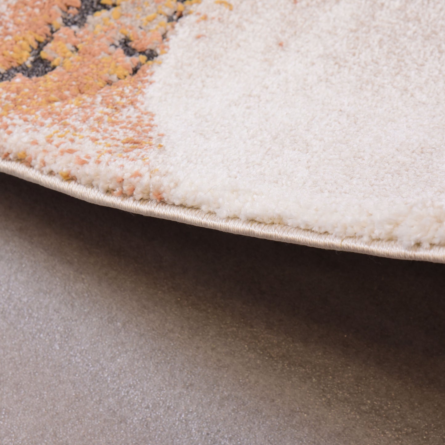 Orange/Cream Modern Carpet