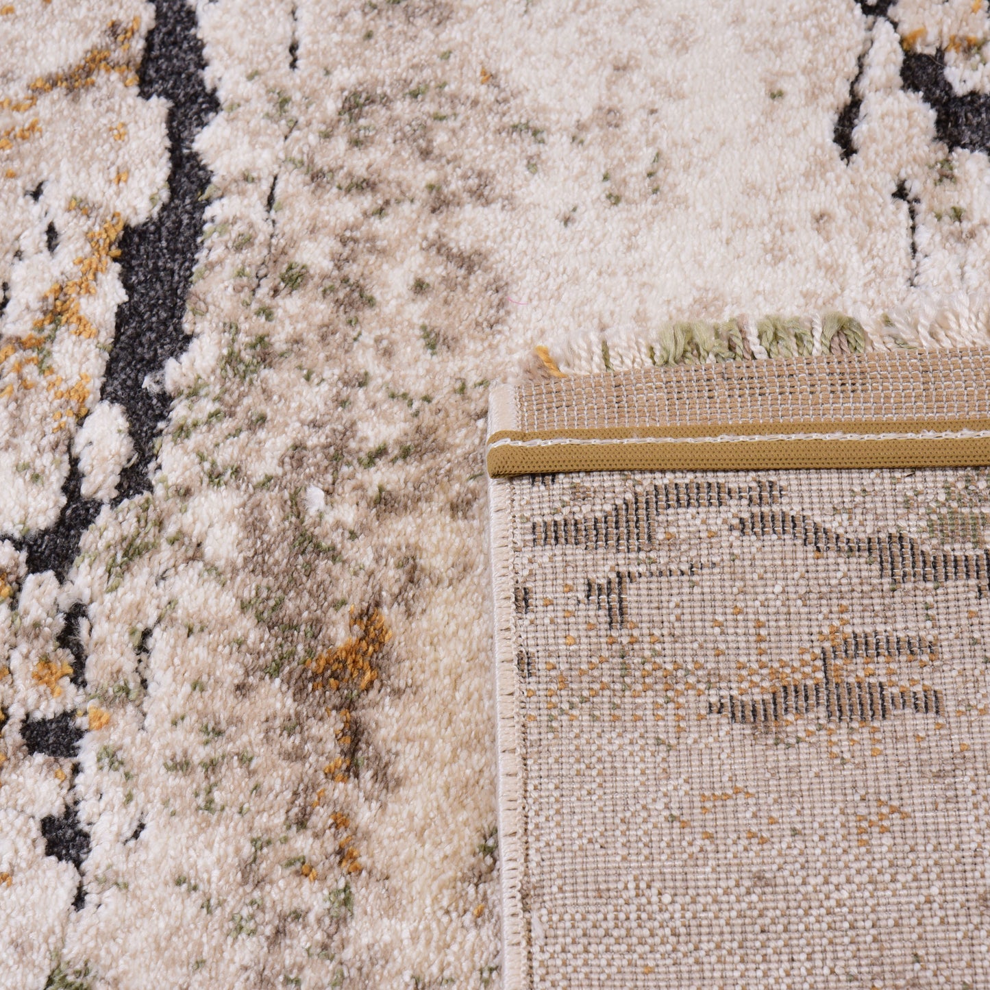 Green/Cream Modern Carpet