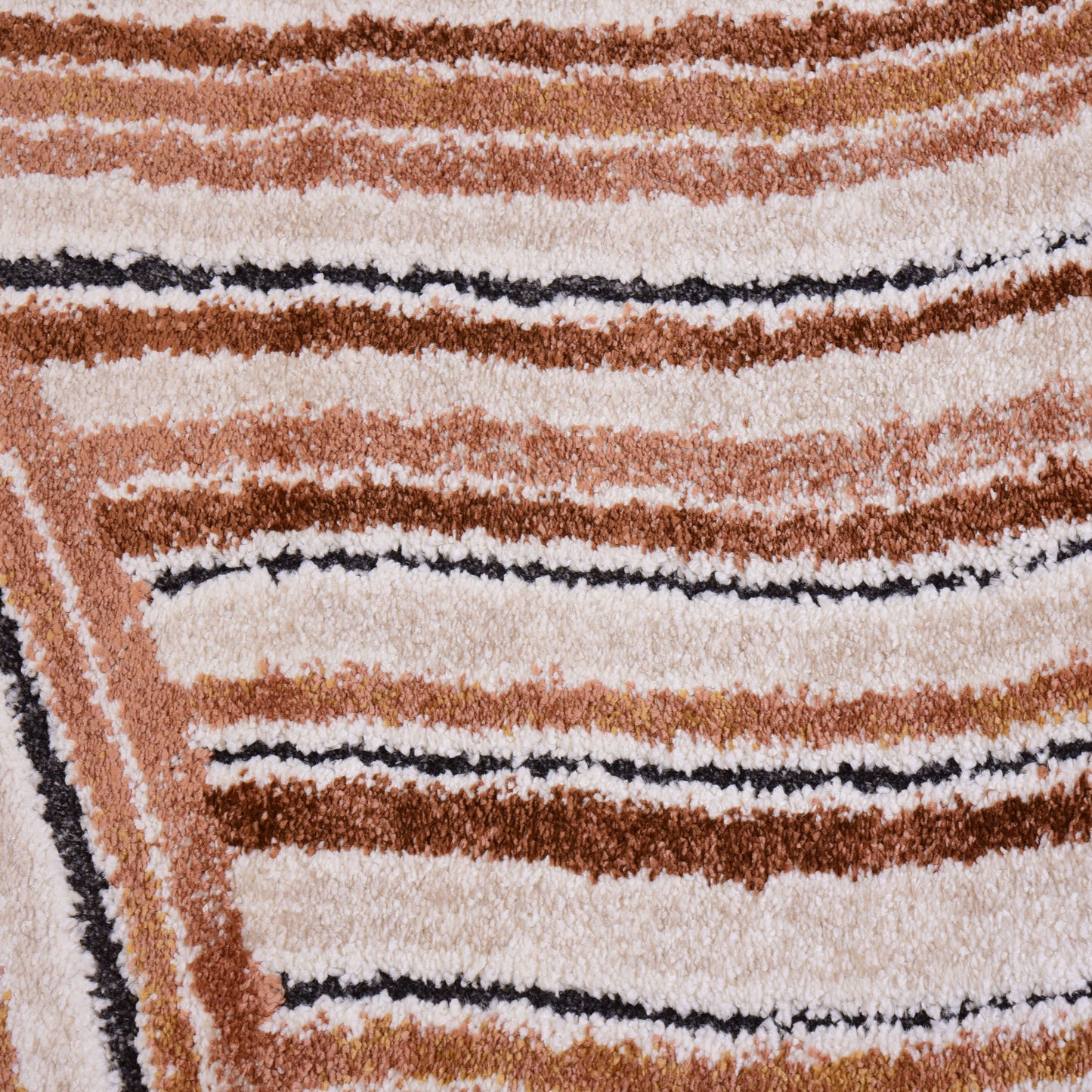 D.Orange/Cream Shaped Carpet