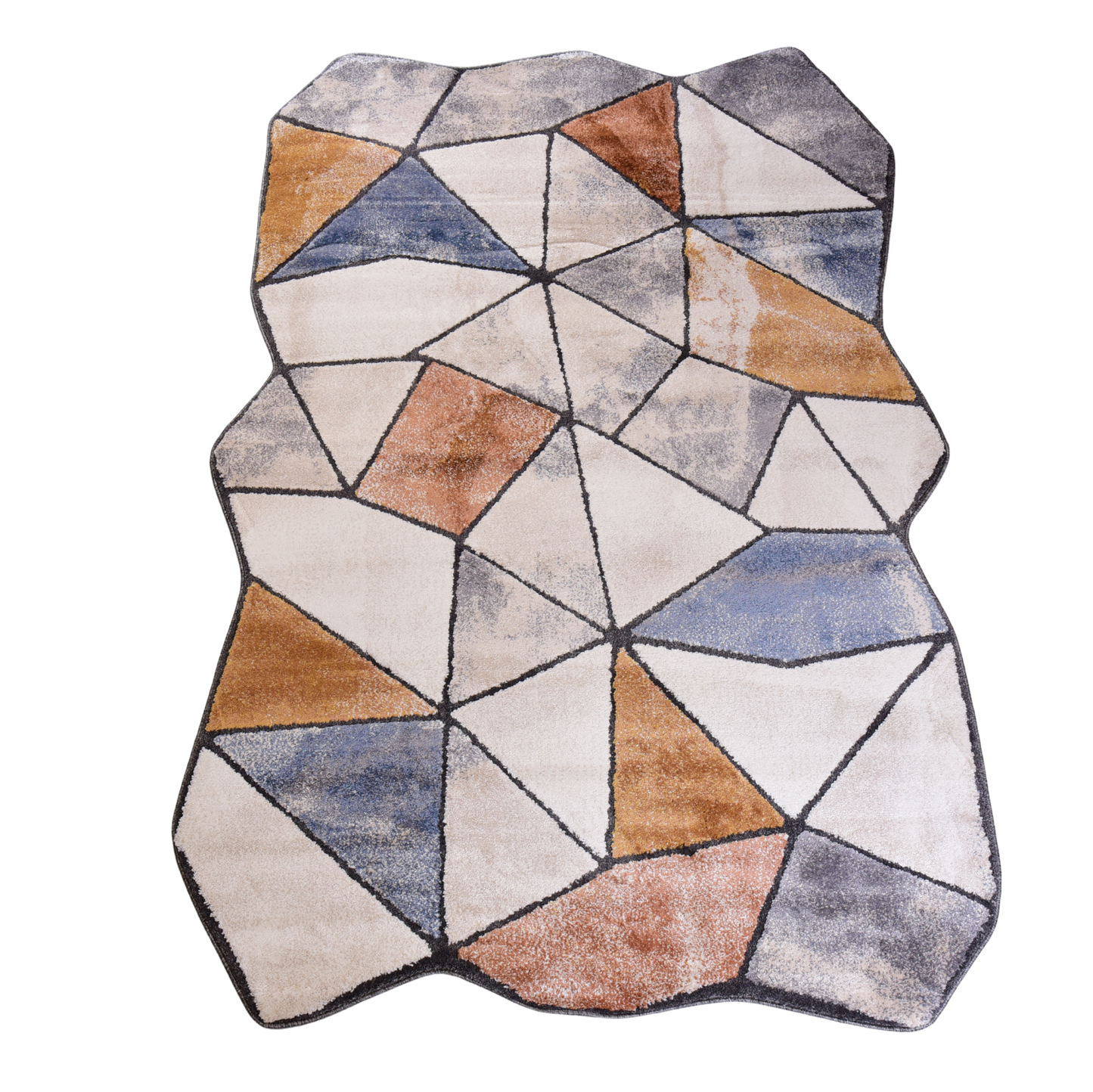 Blue/D.Grey Shaped Carpet