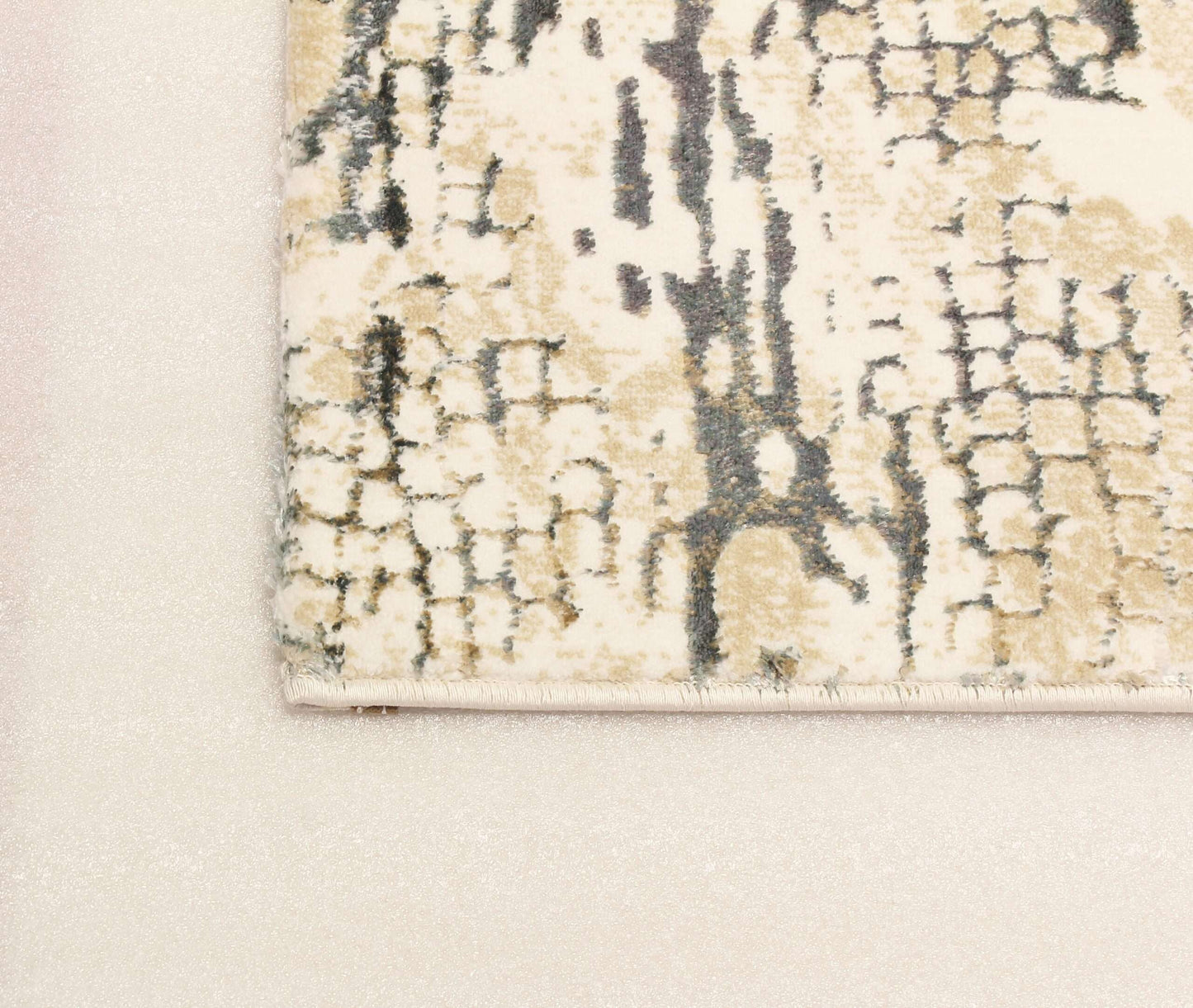 Beige & Blue Moscow Modern Carpet