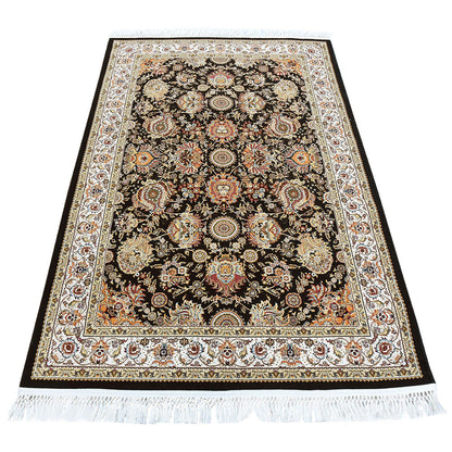 Navy & Cream Abrisham Traditional Carpet