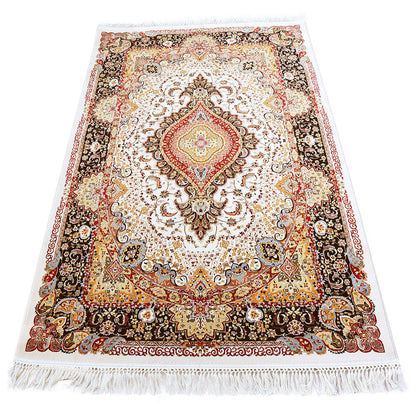 Cream & Navy Abrisham Traditional Carpet