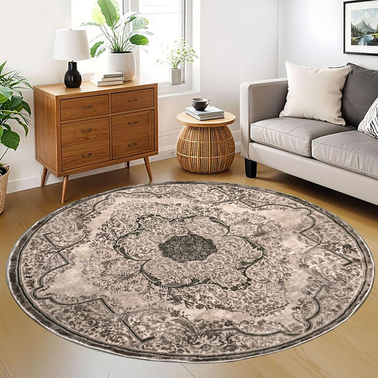 S.White P.Green Round Carpet