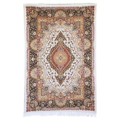 Cream & Navy Abrisham Traditional Carpet