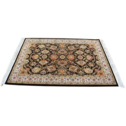 Navy & Cream Abrisham Traditional Carpet