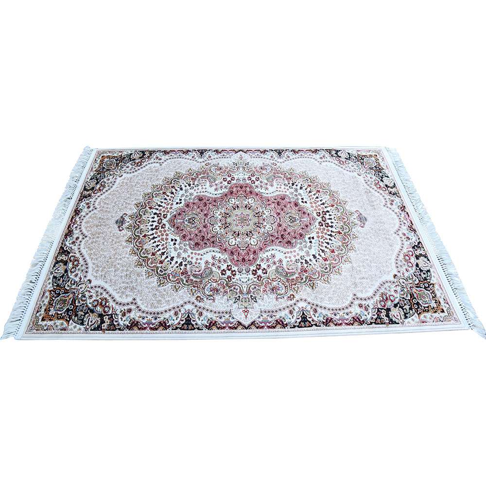 Cream & Cream Abrisham Traditional Carpet