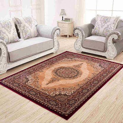 Beige/Red Traditional Carpet