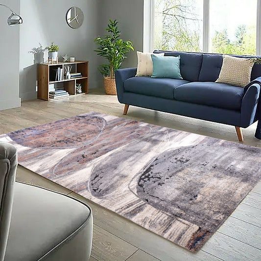 Blue/Cream Modern Carpet
