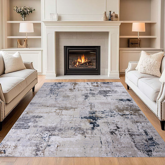 White/Cream Modern Carpet