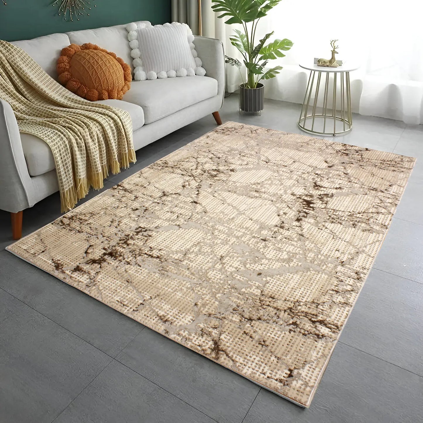 Grey/Brown Denver Modern Carpet