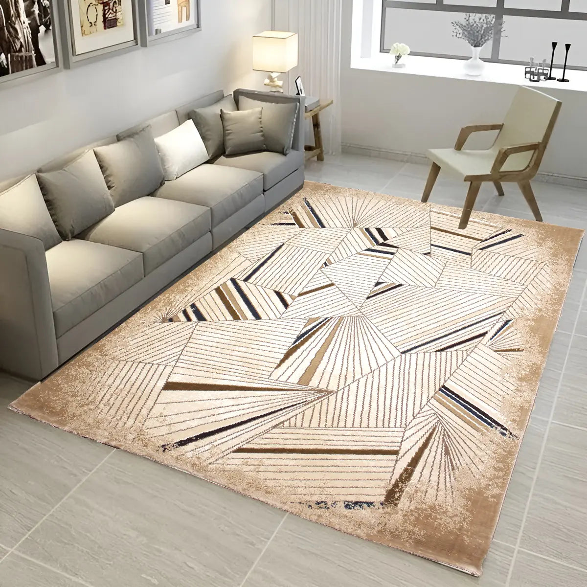 Beige/Beige Tokyo Modern Carpet