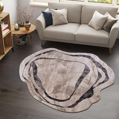 Kemik/Cream Shaped Carpet