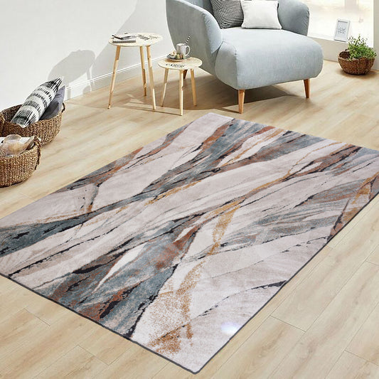 Orange/Cream Modern Carpet