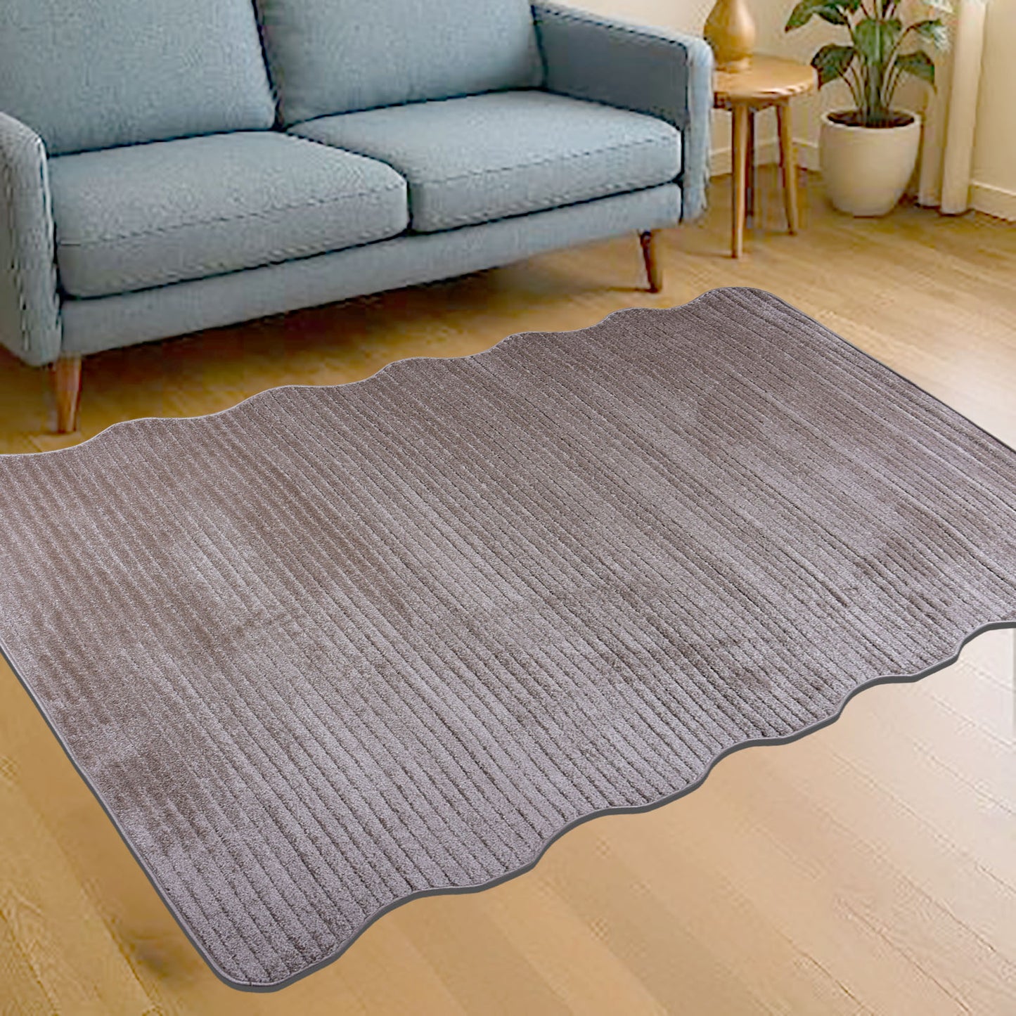 Mink Modern Shaped Area Rug