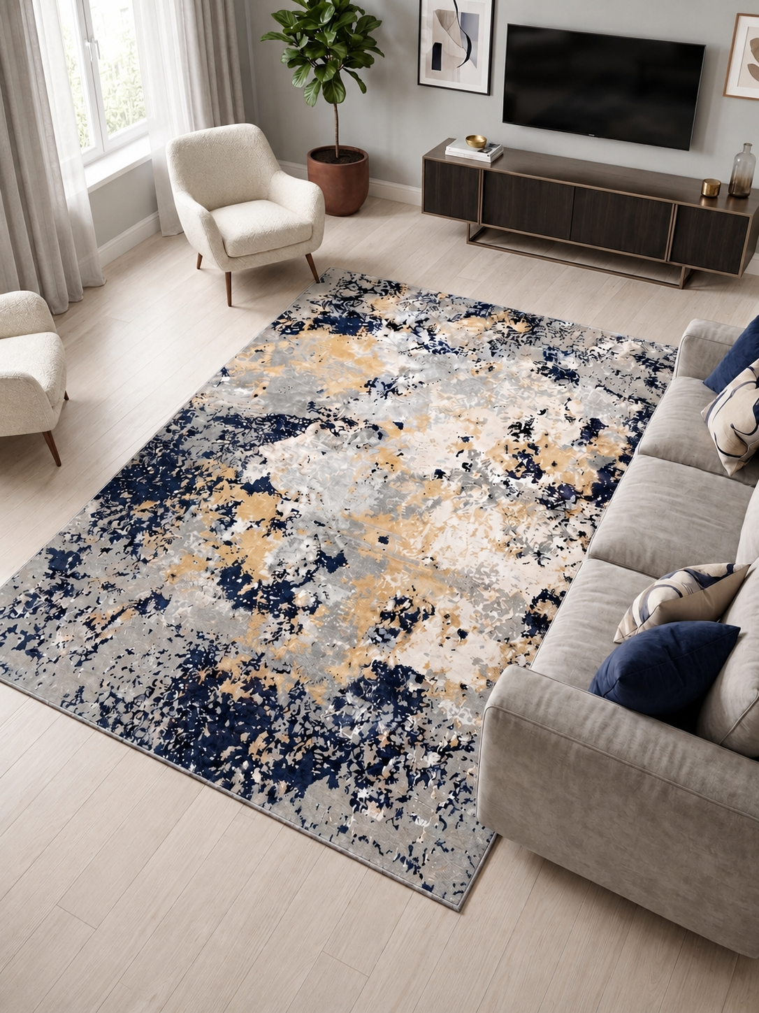Carel Abstract Contemporary Designer Area Rug
