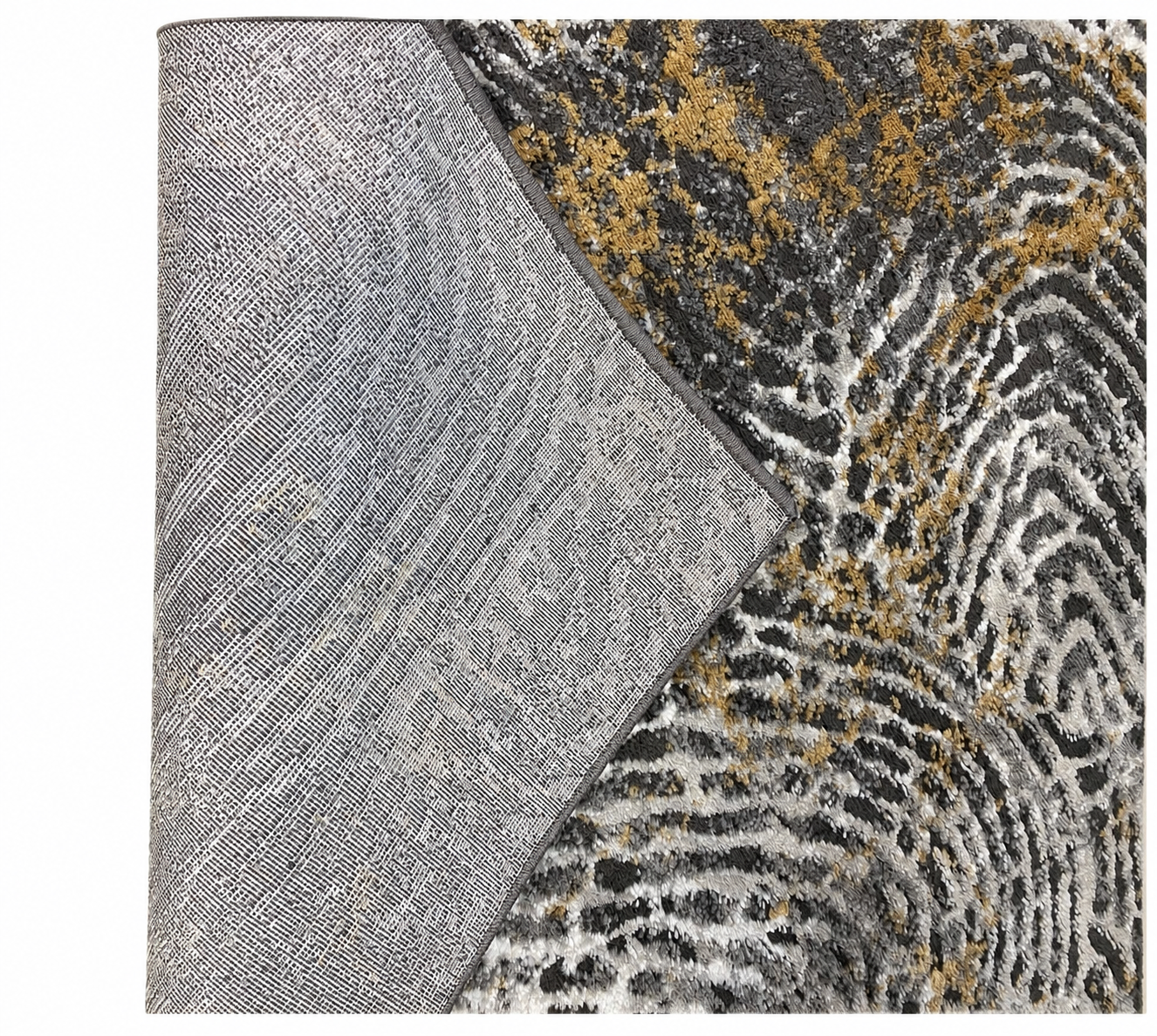 Modern Grey Abstract Carpet for Living Room 5x7 | Lara Collection | Soft Polypropylene Area Rug by Galicha