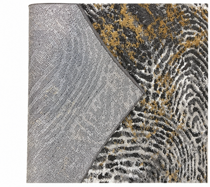 Modern Grey Abstract Carpet for Living Room 5x7 | Lara Collection | Soft Polypropylene Area Rug by Galicha