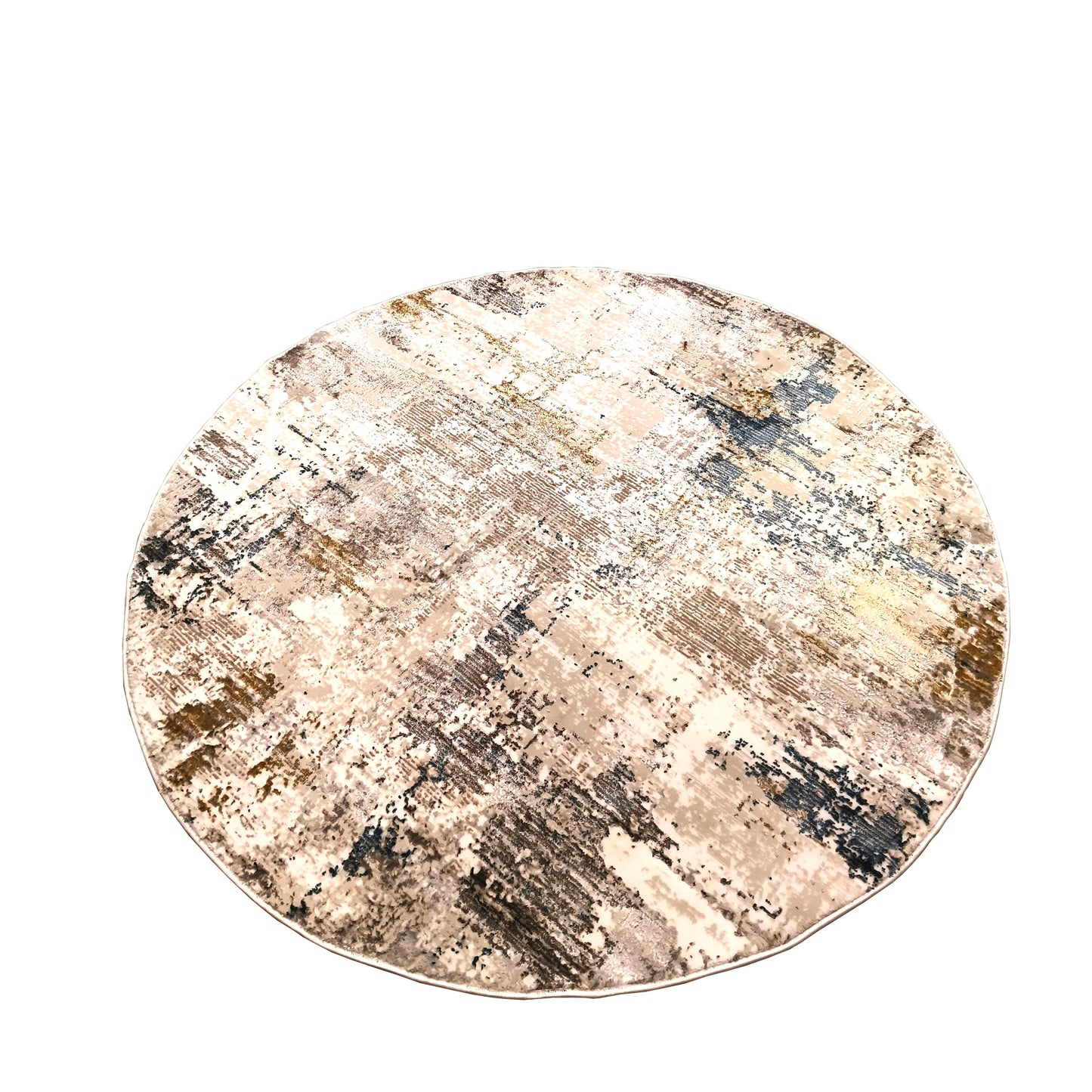 S.White P.Cream Round Carpet