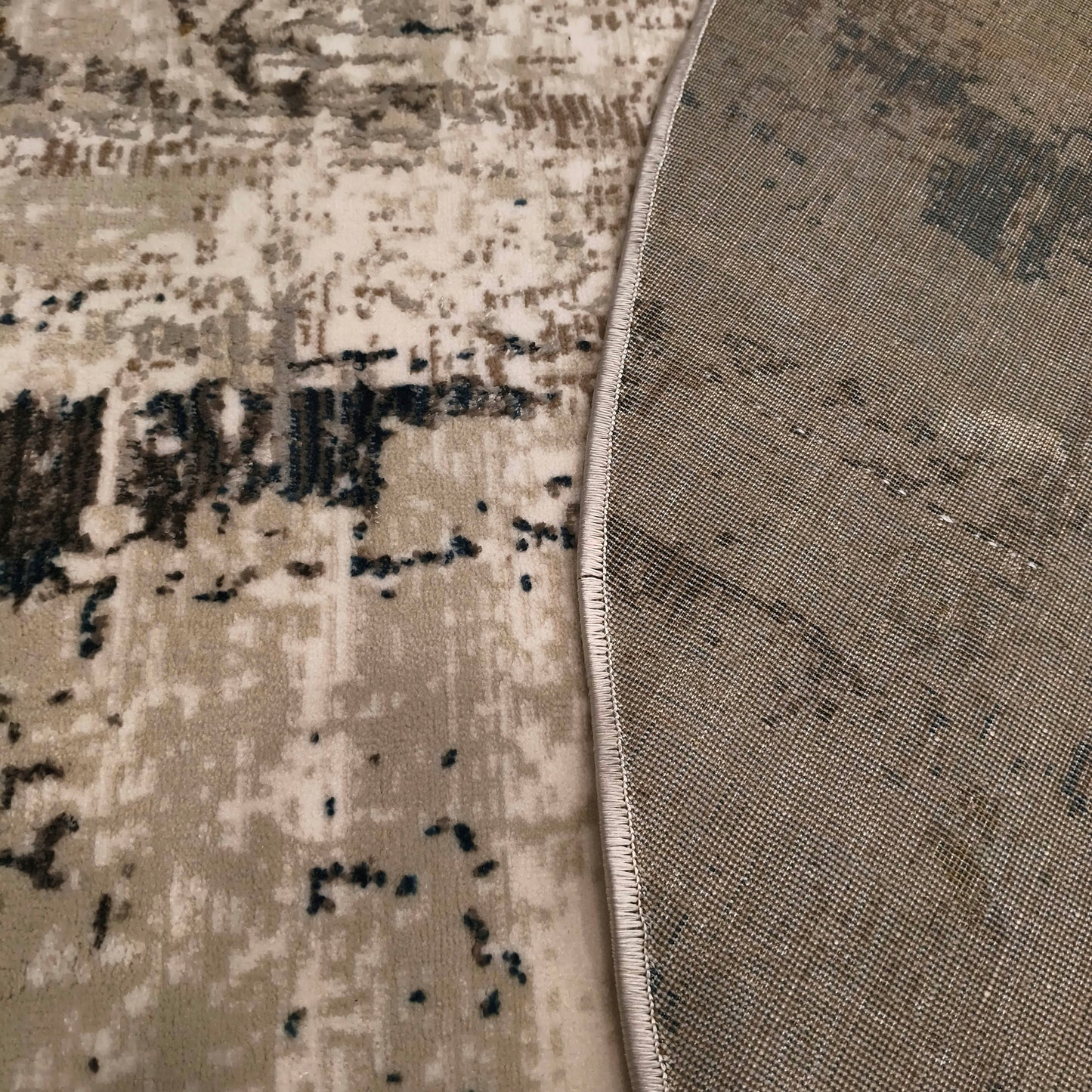 S.White P.Cream Round Carpet