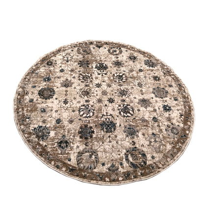 S.White P.Blue Round Carpet