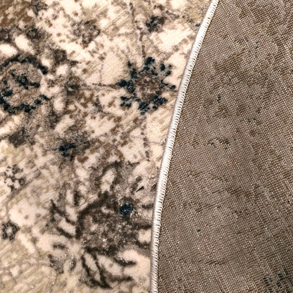 S.White P.Blue Round Carpet